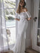 Two Piece Mermaid Off-the-Shoulder Lace Wedding Dress with Sleeves PDR22