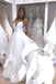 A-Line Spaghetti Straps Sweep Train Tulle White Wedding Dress Bridal Gown PPD30