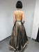 A-Line Halter Backless Long Prom Dress with Pockets PDL64