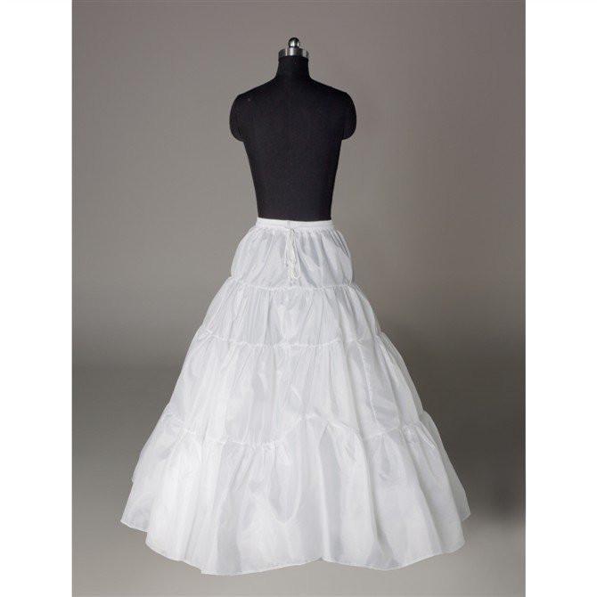 Fashion A Line Wedding Petticoat Accessories White Floor Length PDP16