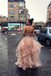 Pink Tulle Lace Appliques Long Prom Dress A Line Evening Gown PDS67