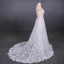 A Line Spaghetti Straps Long Elegant Wedding Dresses With Lace PDQ11