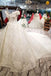 Romantic Off the Shoulder Lace Up Ball Gown Wedding Dresses PDE68