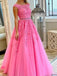 Long prom dresses with applique and beading light plum graduation dress mg171