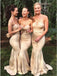Mermaid Sweetheart Sweep Train Cheap Long Bridesmaid Dress PDR27
