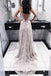 Charming A-Line Spaghetti Straps Backless Long Prom Dress with Appliques PDH38