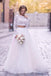 Elegant A Line Long Sleeves Tulle Boho Wedding Dresses Two Pieces Lace Wedding Dresses WD34