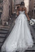 A Line Sweetheart Long Cheap Tulle Wedding Dresses with Lace Appliques PPD81