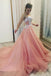 A Line Sweetheart Tulle Appliques Prom Dresses, Long Formal Dress PDQ4