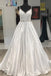 Charming A-Line V-neck Beaded Long Prom Dresses Spaghetti Straps Formal Dresses TD35