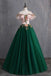 Puffy Ball Gown Green Off the Shoulder Quinceanera Dresses with Appliques Prom Dresses SK40