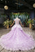 Vintage Ball Gown Lilac Quinceanera Dresses, Wedding Dress With Appliques Beading TD92