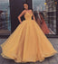 Sweetheart Yellow Long Modest Prom Gown, Long A-line Fashion Prom Dress PDP79