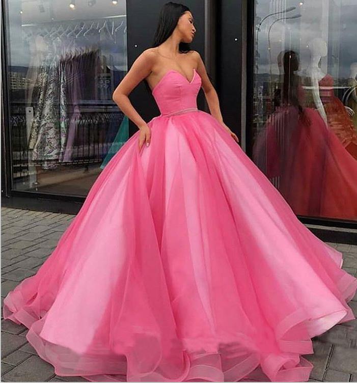 Sweetheart Yellow Long Modest Prom Gown, Long A-line Fashion Prom Dress PDP79