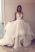 A Line Tulle Appliques Long Prom Dress Open Back Cheap Wedding Dress PDH86