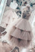 Unique Short Layered Tulle High Neck Short Prom Dress, Homecoming Dresses PDO56