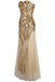 Mermaid Gold Tulle Sequins Prom Dress,Sweetheart Long Bridesmaid Dresses PDE78