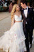 Spaghetti Straps Off White Two Piece Wedding Dress, Long Tulle Pron Gown PDG79