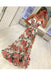 Fashion A Line Floral Spaghetti Strap Long Sleeveless Prom Dresses PDJ4