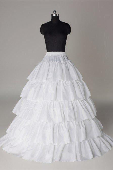 Fashion Wedding Petticoat Accessories 5 layers White Floor Length PDP9