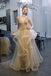 Princess Ruffles A Line Tulle V Neck Long Backless Prom Dresses Beaded Evening Gowns TD117