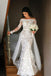 Off White Mermaid Lace Wedding Dresses Off the Shoulder Bridal Dresses PDP79