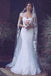 Sheath Tulle Brush Train Sweetheart Wedding Dresses With Appliques PDH81