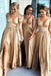 V Neck Split Cheap Long Sexy Bridesmaid Dresses Wedding Guest Dress PDI93