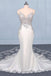 Mermaid Spaghetti Straps Beading Wedding Dress, Elegant Appliques Bridal Dresses PDQ15