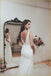Simple Ivory Deep V neck Mermaid Wedding Dresses, Fashion Wedding Gowns OW0011