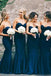 Sweetheart Mermaid Navy Blue Bridesmaid Dresses Wedding Party Dress PDO15