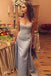 Mermaid Spaghetti Straps Detachable Silver Prom Evening Dress with Appliques PDQ66