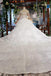Ball Gown Half Sleeves Lace Bridal Dress with Sequins, Princess Long Wedding Dress PDN72
