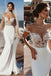 Mermaid Cap Sleeves Sheer Neck Long Wedding Dress PDP71
